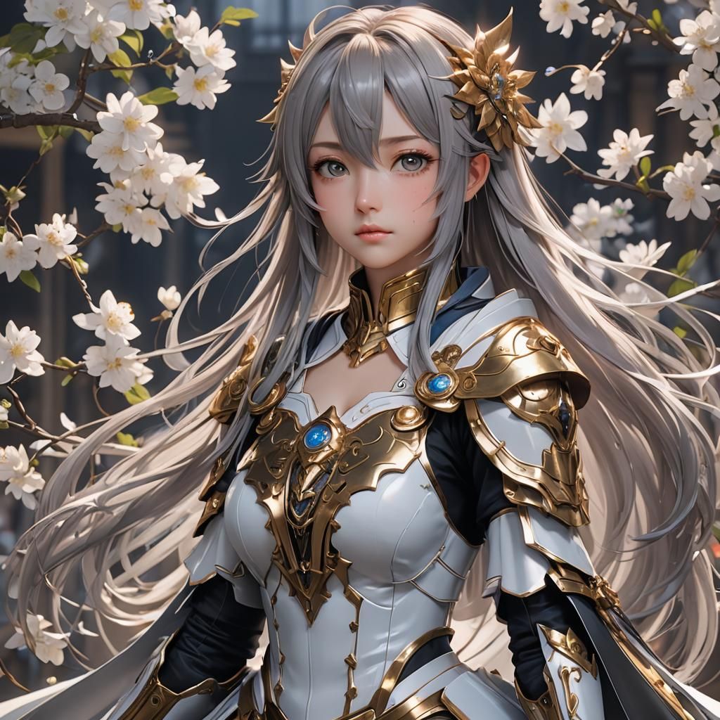 Detailed 3D Anime Art Inspired by WLOP