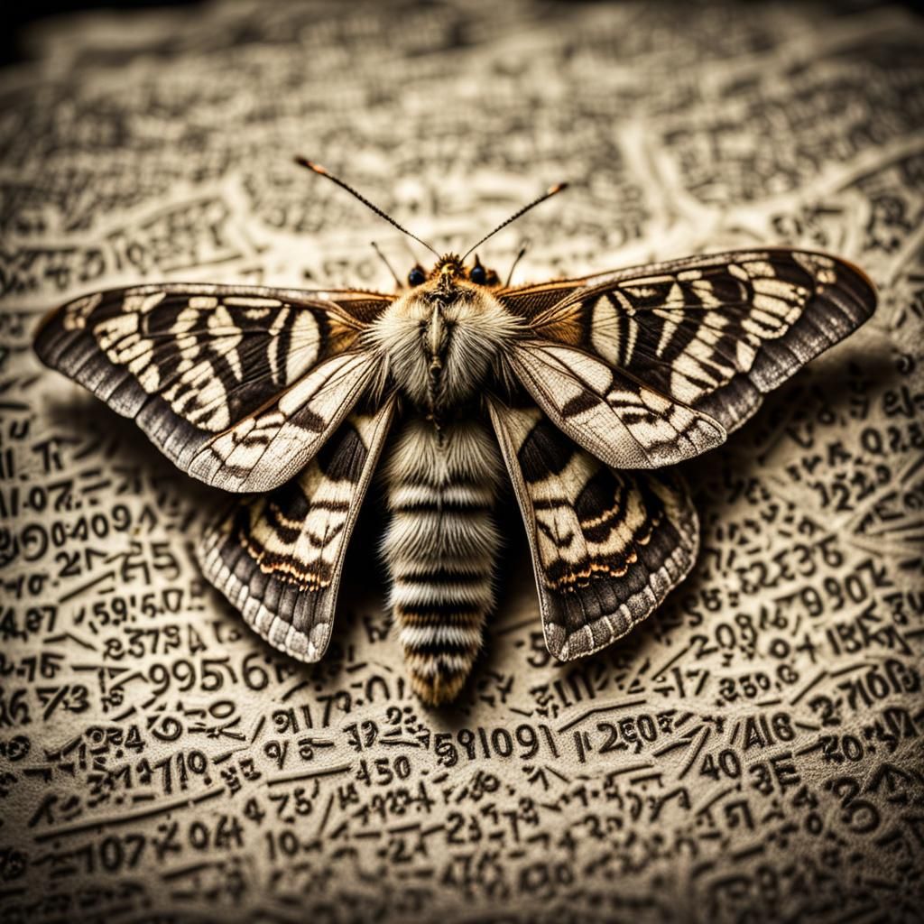 Hyperrealistic Moth with Intricate Details in HDR