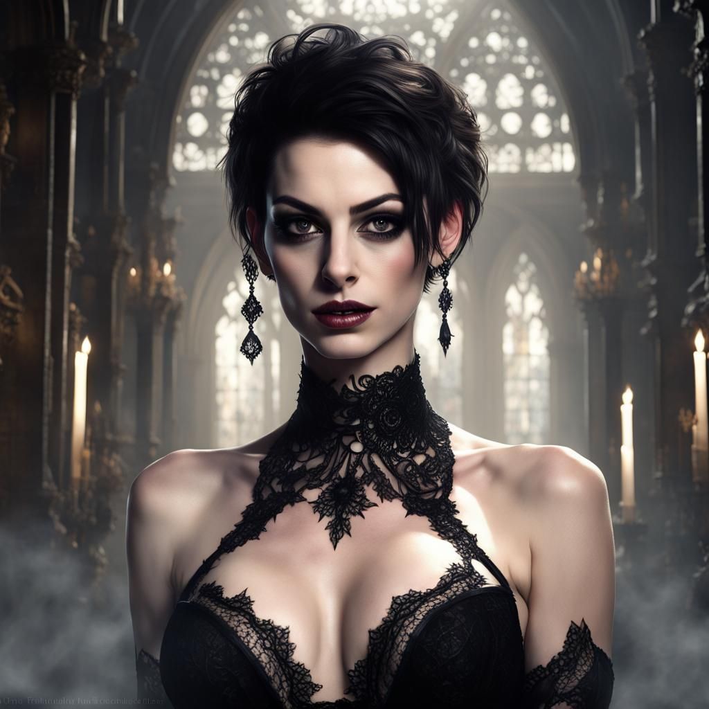 Gothic Showgirl in Dark Fantasy Art Style