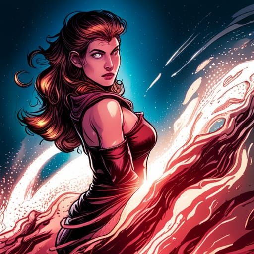 Elysia: Goddess in Comic Book Art Style