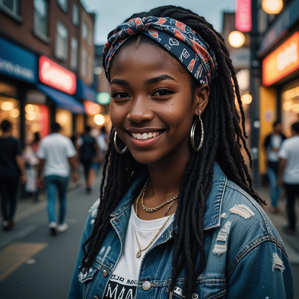 90s Hip Hop Portrait with Harajuku Gothic Style