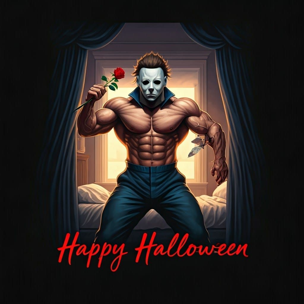 Muscular Michael Myers: A Romantic Halloween