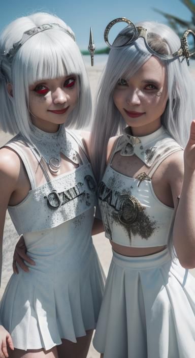 Evil Girls in Fantasy Landscape: Professional Photography