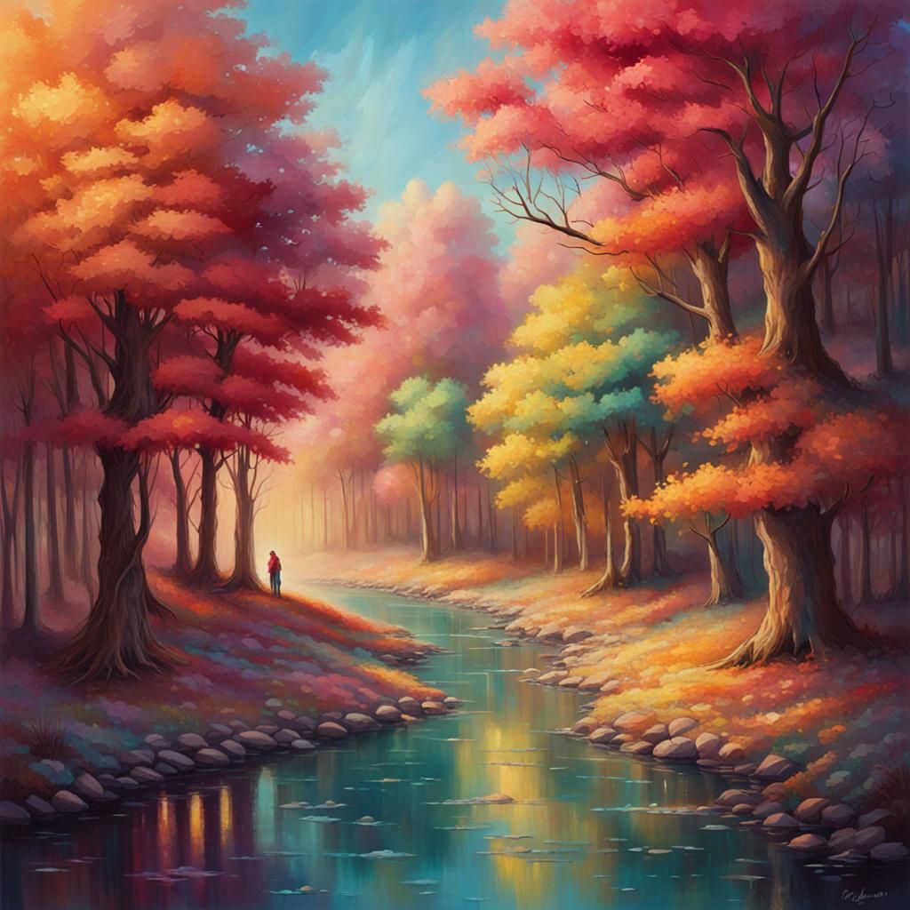 Shimmering Atmosphere Enhanced by Color Composition