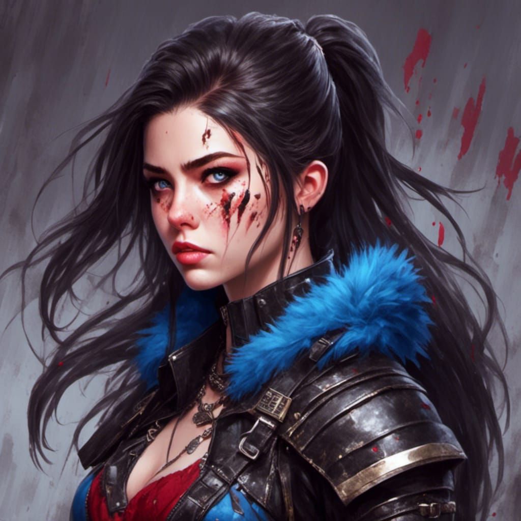 Fantasy Warrior Ready for Battle in League of Legends Style