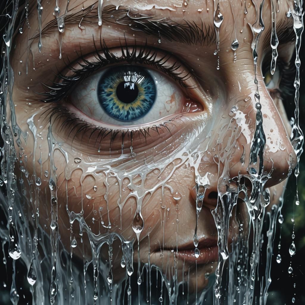 Sinister Waterfall Eye in Moody Art