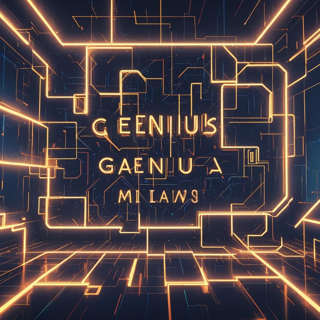 Neon Genius Diary in Bauhaus Style