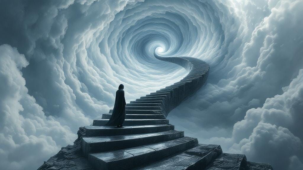 Obsidian Stairway to Heaven: Cosmic Horror Art