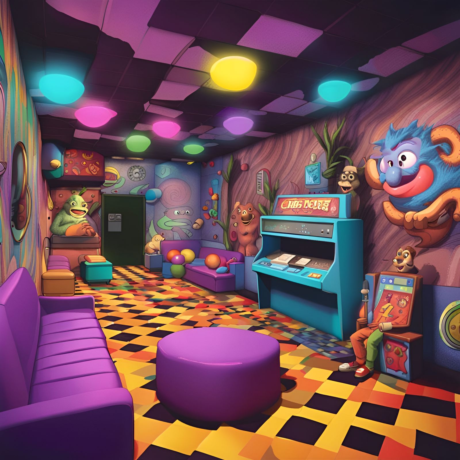 Creepy Liminal Space: 1980s Nightmarecore Waiting Room