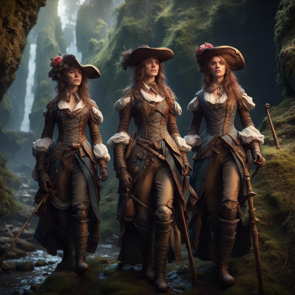 Three Musketeers in a Fairy Glen