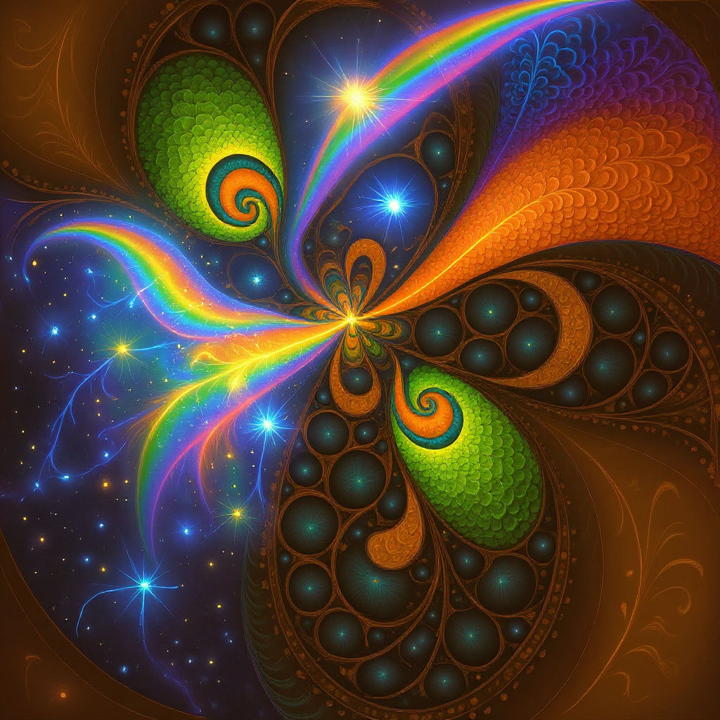 Psychedelic Fractal World of Recursive Beauty