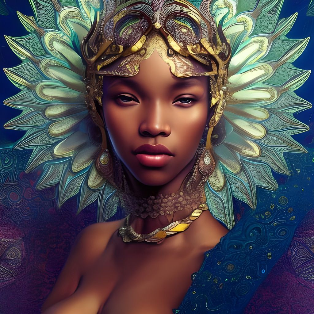 Stunning Queen Portrait in Surreal Baroque Style