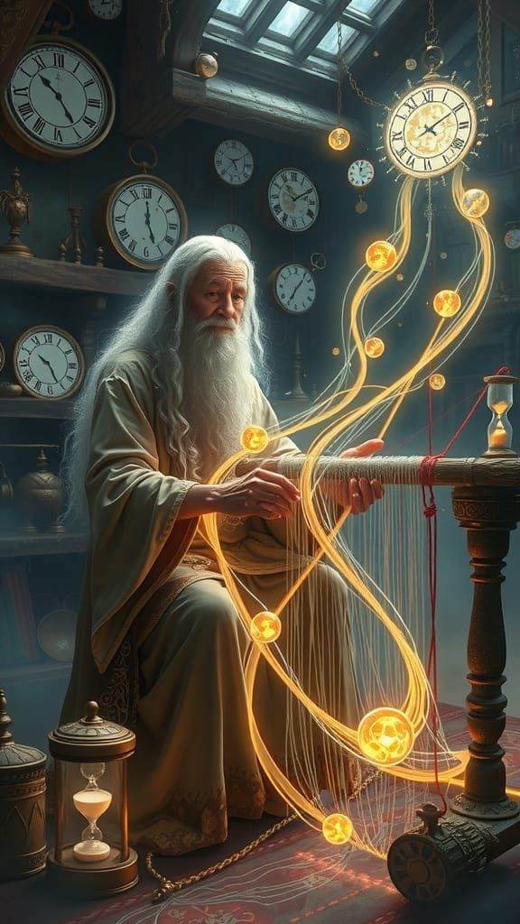 The Time Weaver in Mystical Workshop with Loom