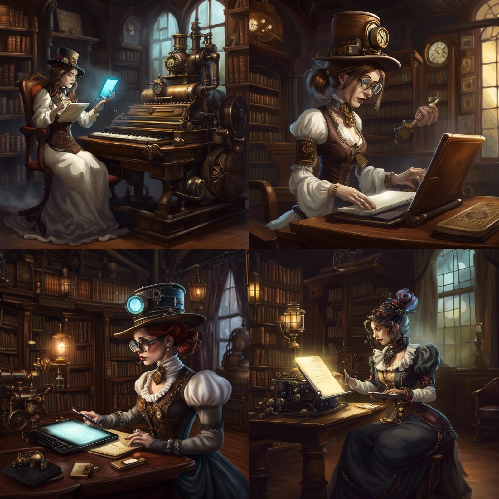 Ghostwriter and AI Compose Speech in Steampunk Library