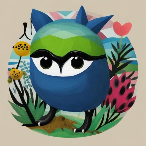 Cute Creature in Surrealist Collage Style