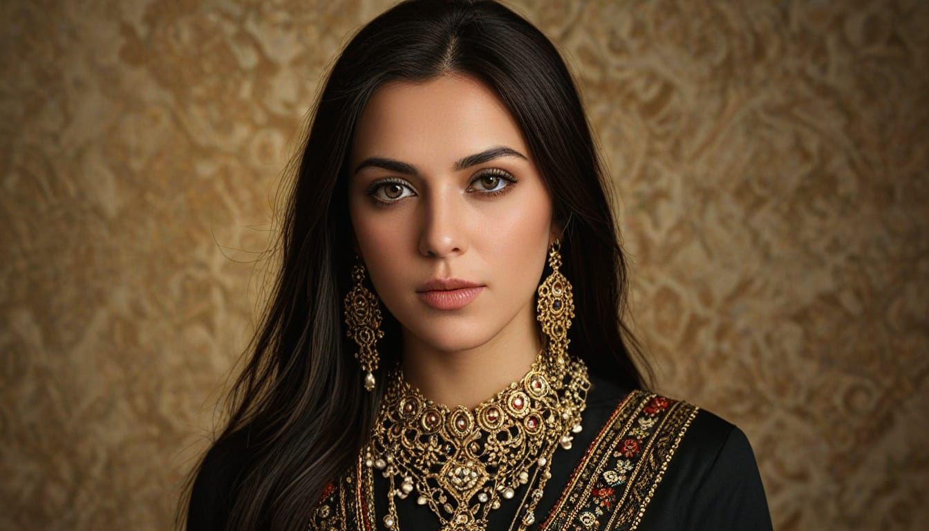 Elegant Turkish Beauty in Traditional Attire