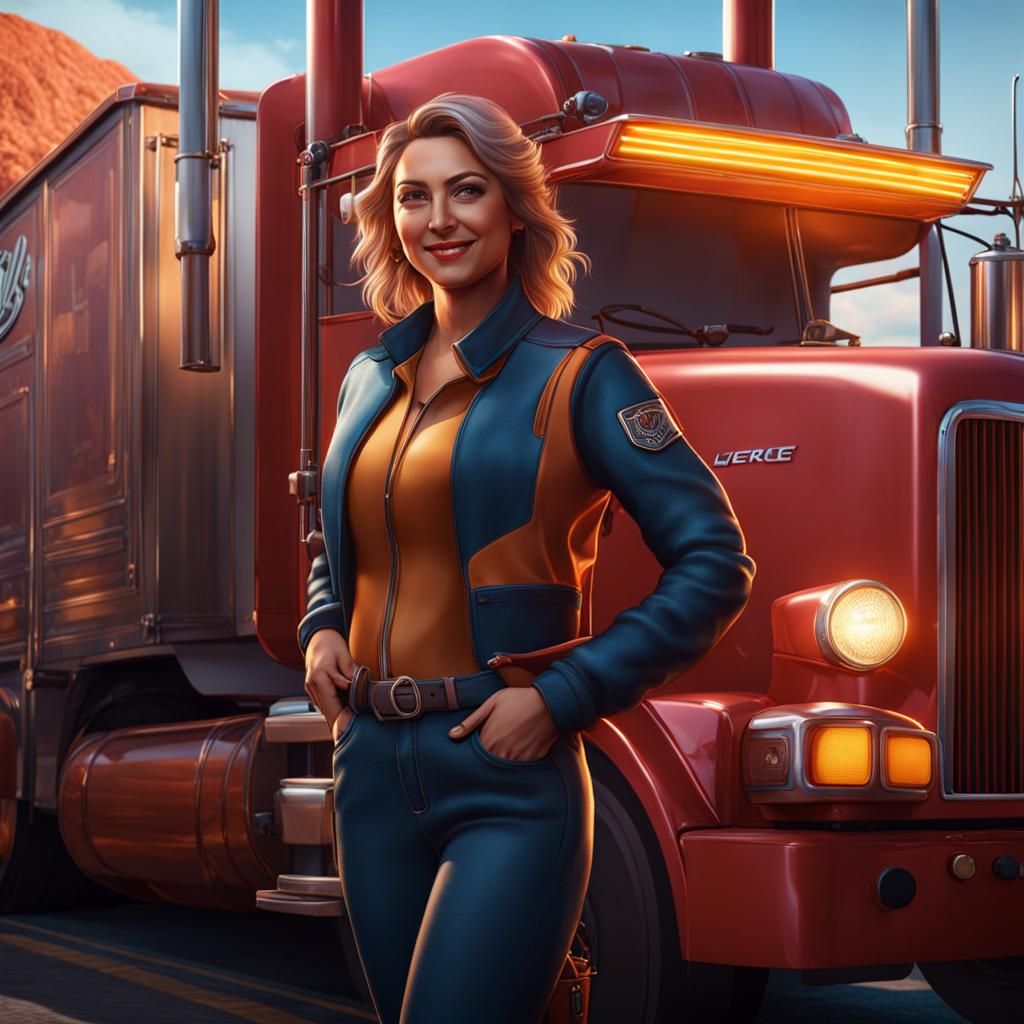 Women at work series (7) Big Rig driver