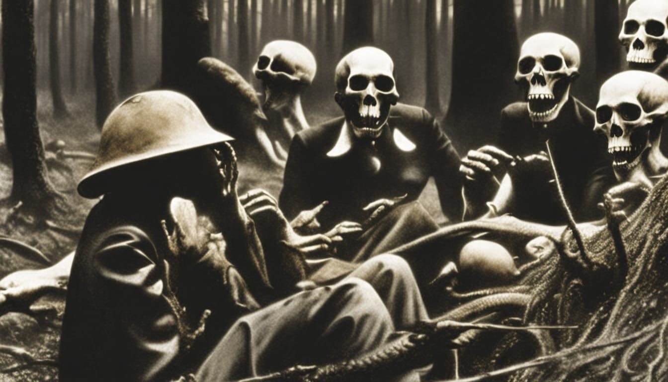 Ouroboros Serpent in Desolate Landscape