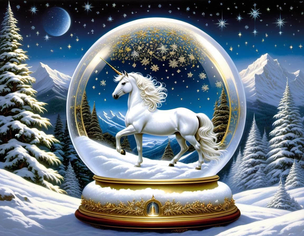 The Magic Unicorn Snow Globe
