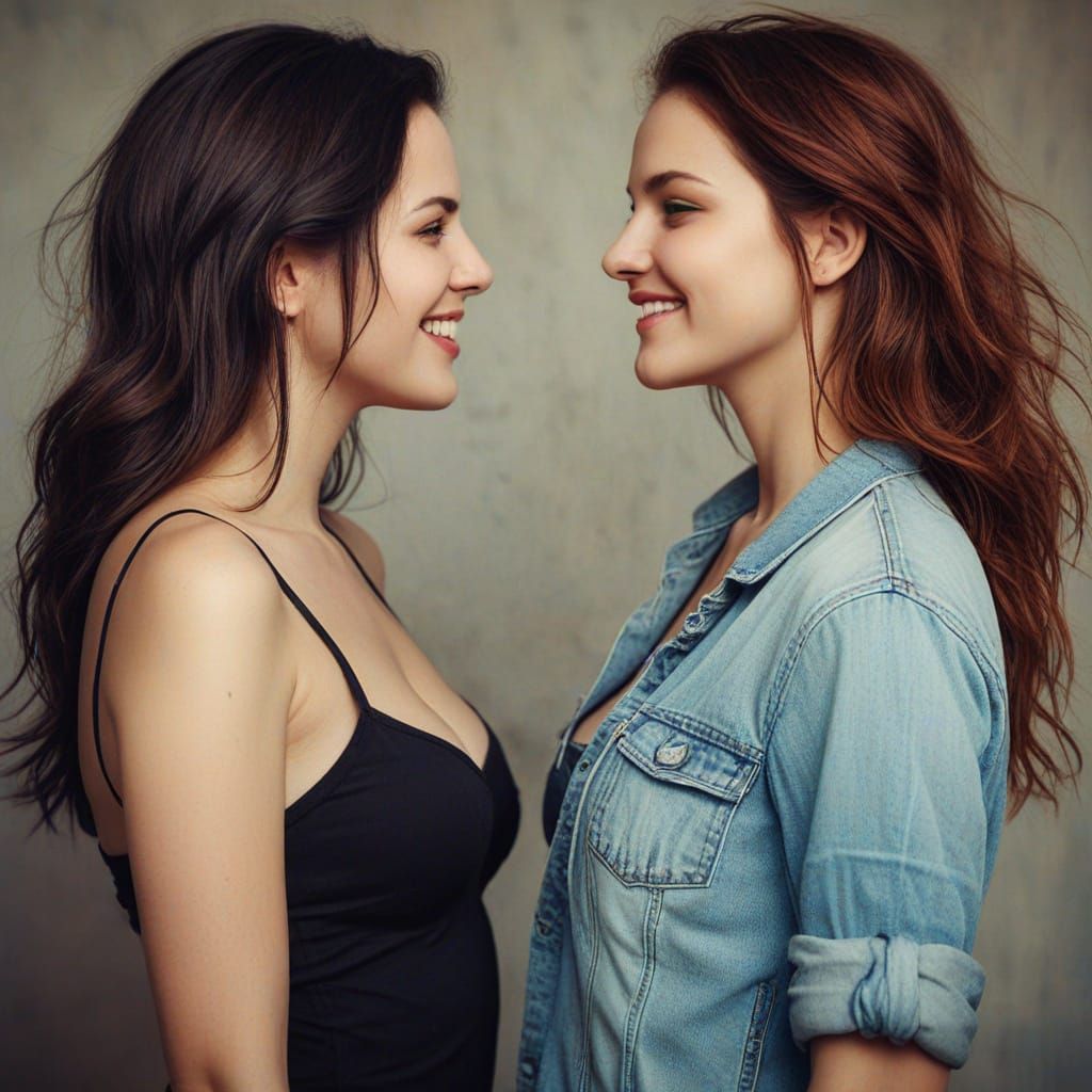 Grunge-Inspired American Women Admire Each Other's Beauty