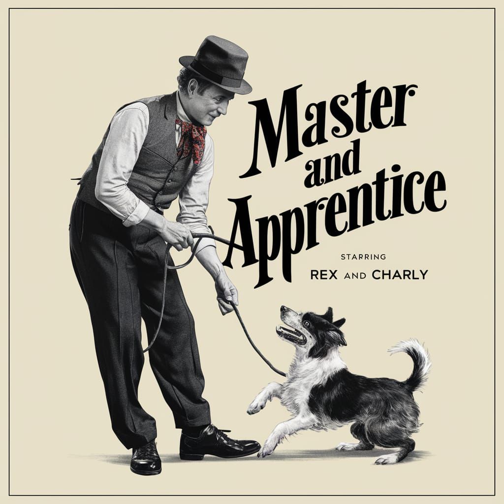 Vintage Movie Poster: Chaplin and His Dog