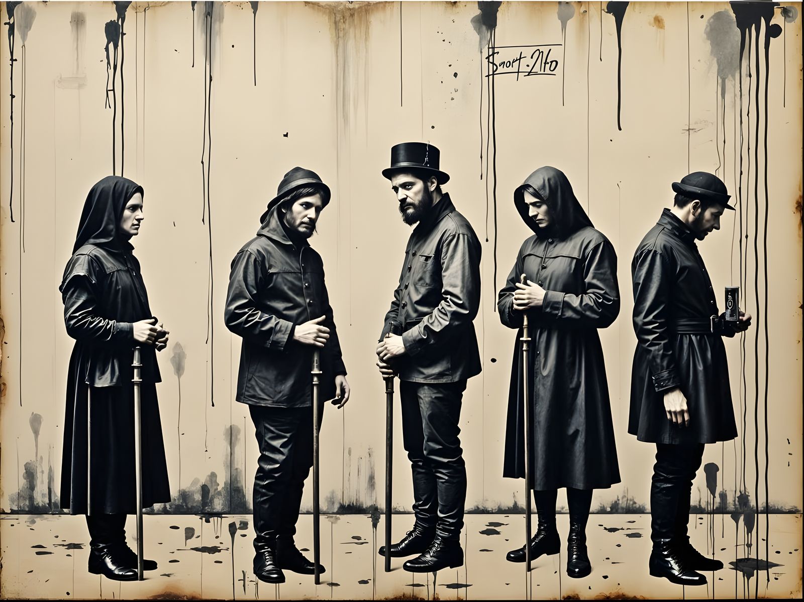 Asylum People in Graffiti Pop Art Style