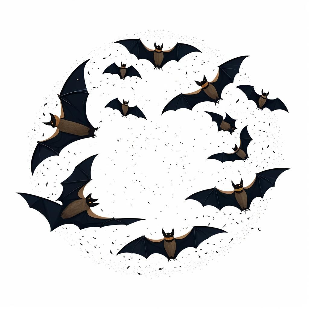 Bats Flying in a Circle Formation