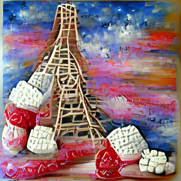 Eiffel Tower with Marshmallows and Strawberries