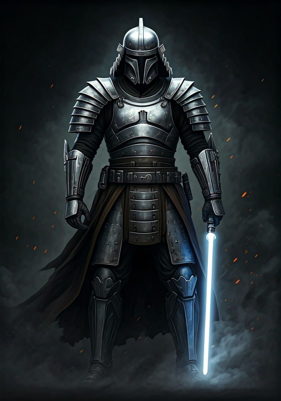 Jedi Samurai Warrior with Lightsaber