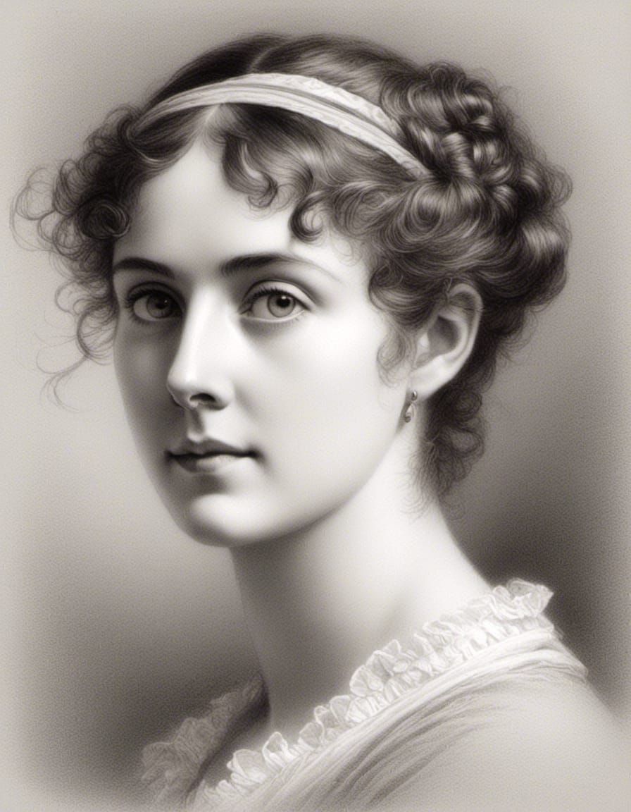 Regency Woman <lora:Pencil drawing:1.0>