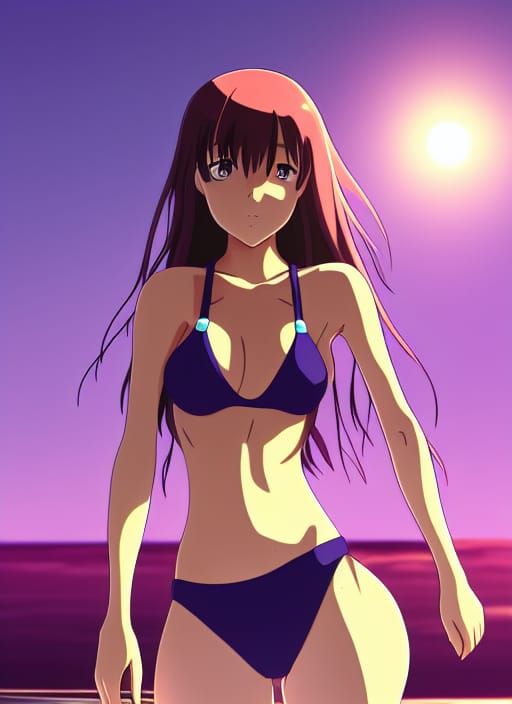 Anime Alien Girl in Studio Ghibli Style