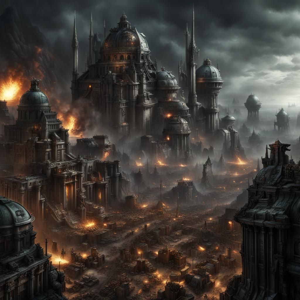 Epic Warhammer 40,000 Cinematic Digital Painting