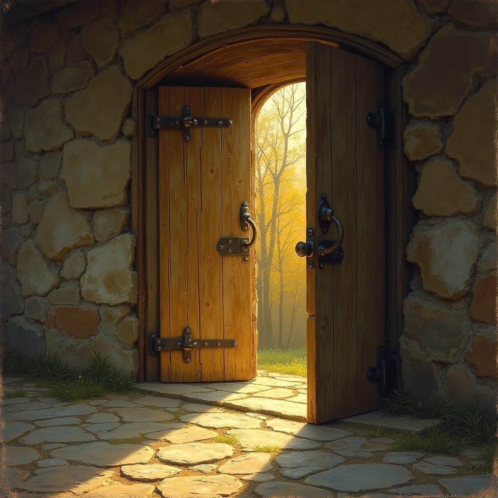 Ethereal Rural Entrance in Warm Earthy Tones