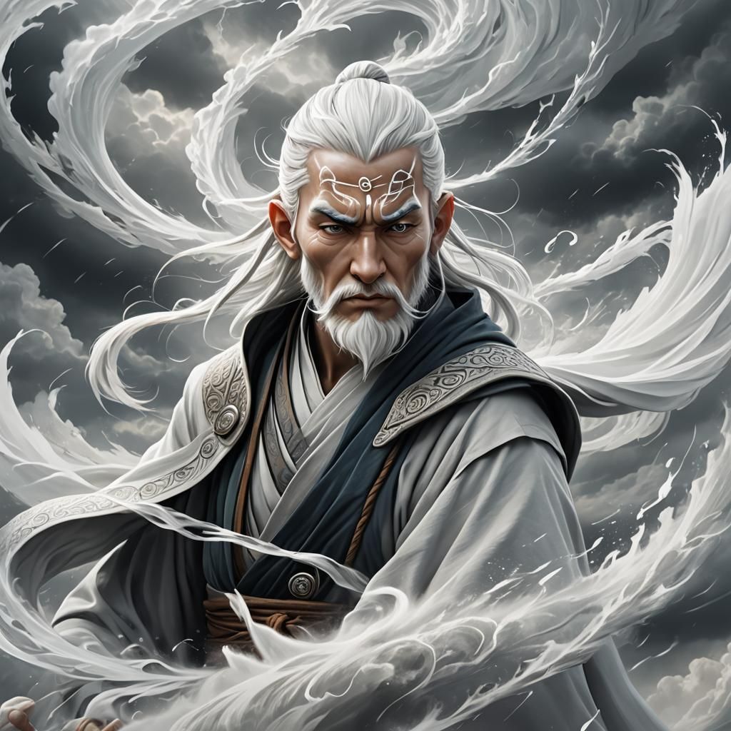 Airbender Monk Avatar in a Storm