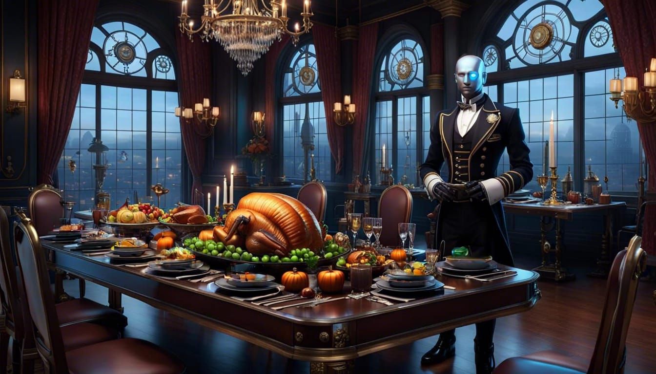 Thanksgiving dinner is served