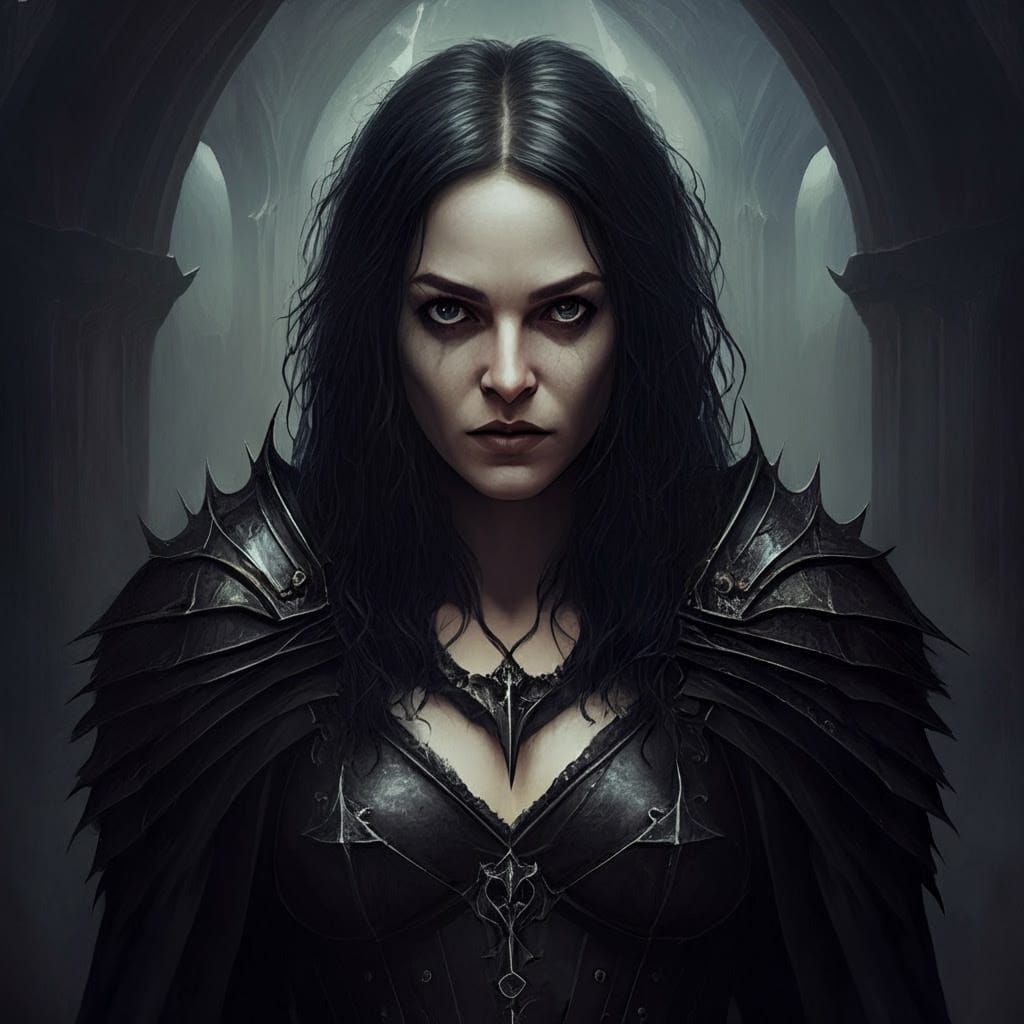 Grimdark Fantasy Landscape in Dark Gothic Style