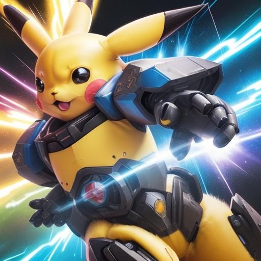 Hyperrealistic Mecha Pikachu Concept Art