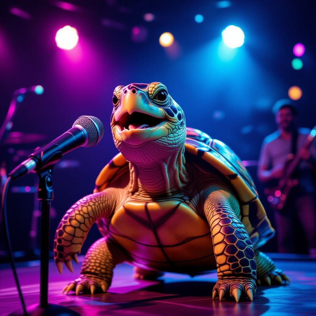 Turtle Sings at Nightclub