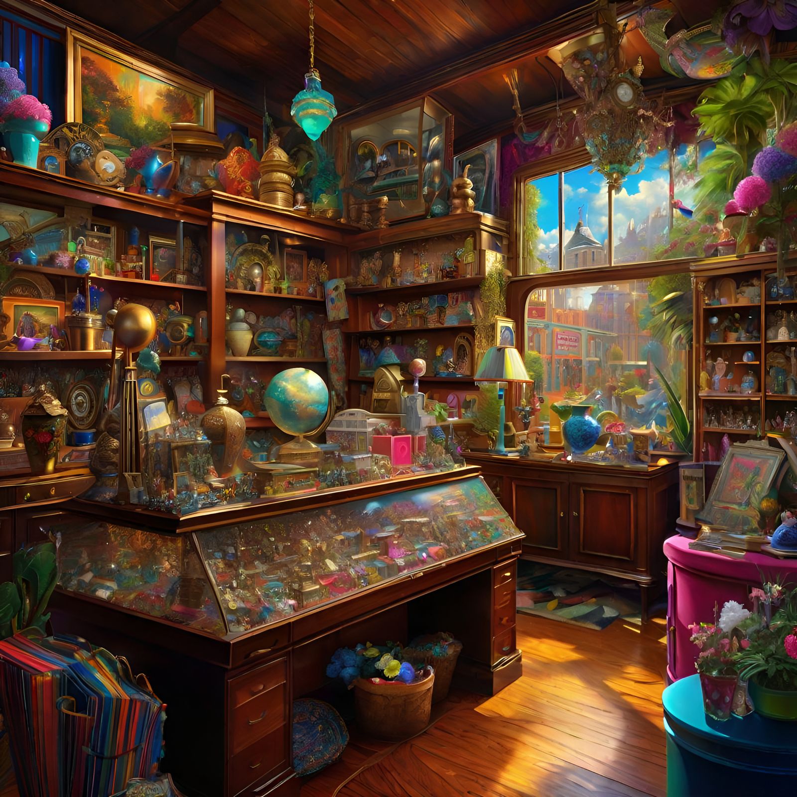 Maximalist Thrift Shop Digital Illustration