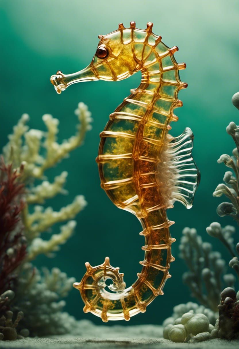Glass Seahorse underwater