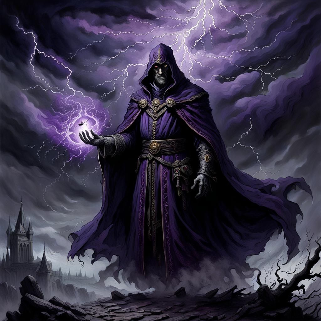 Ominous Mage Conjures a Lightning Storm