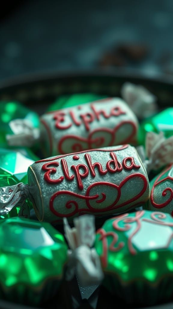 Emerald Iridescent Jewels Adorn Whimsical Sweets