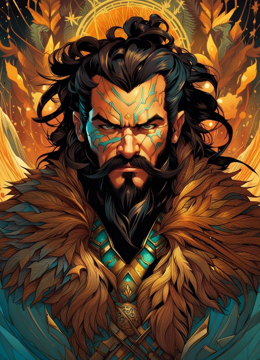 Kraven the Hunter in Digital Painting Style