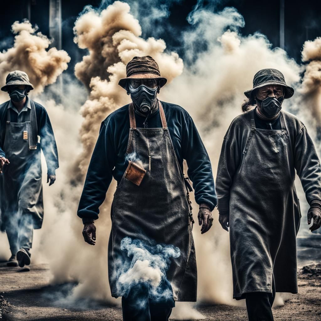 people made of smoke