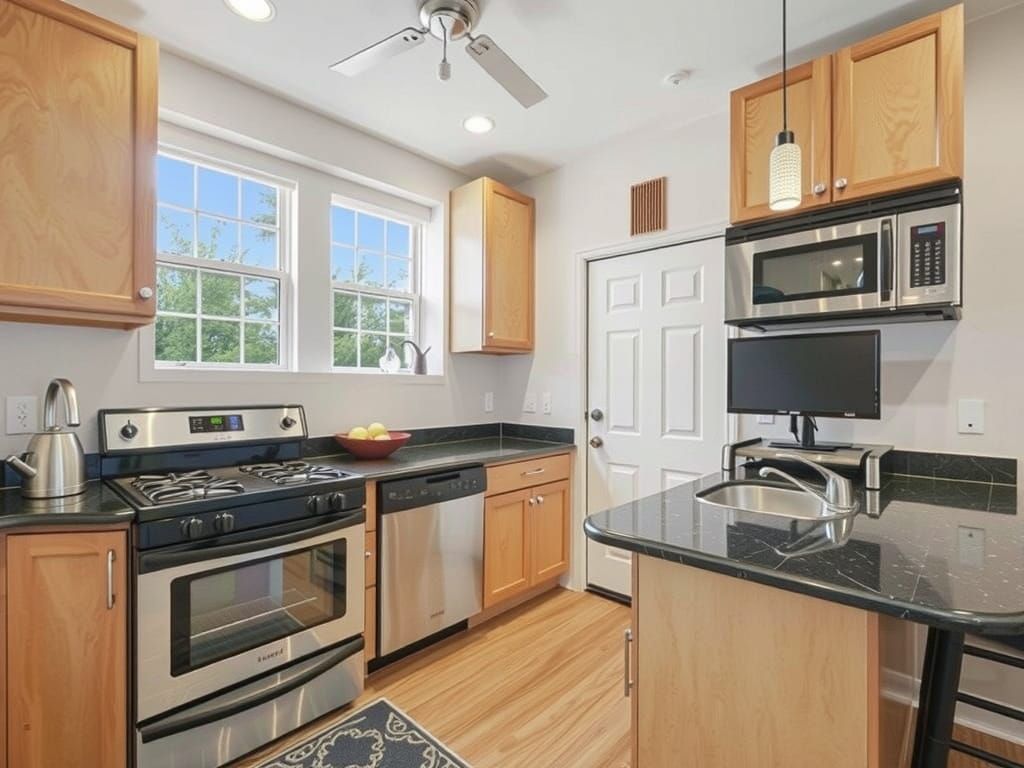 Apartment Building Kitchen