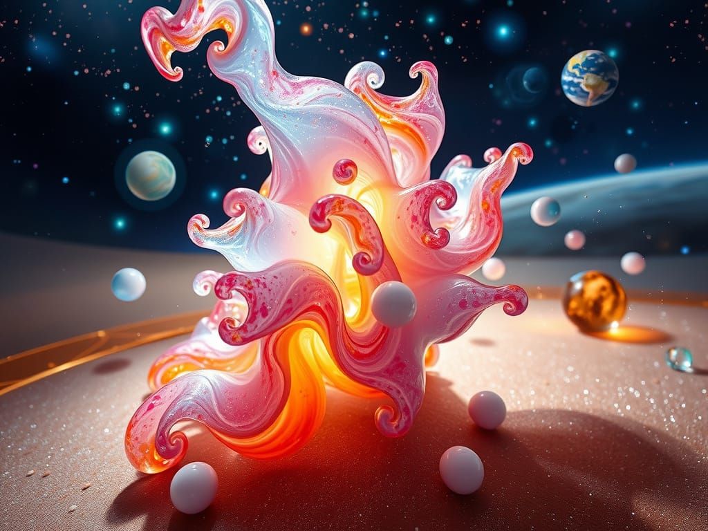 Galactic Glass Nebula in Cosmic Space