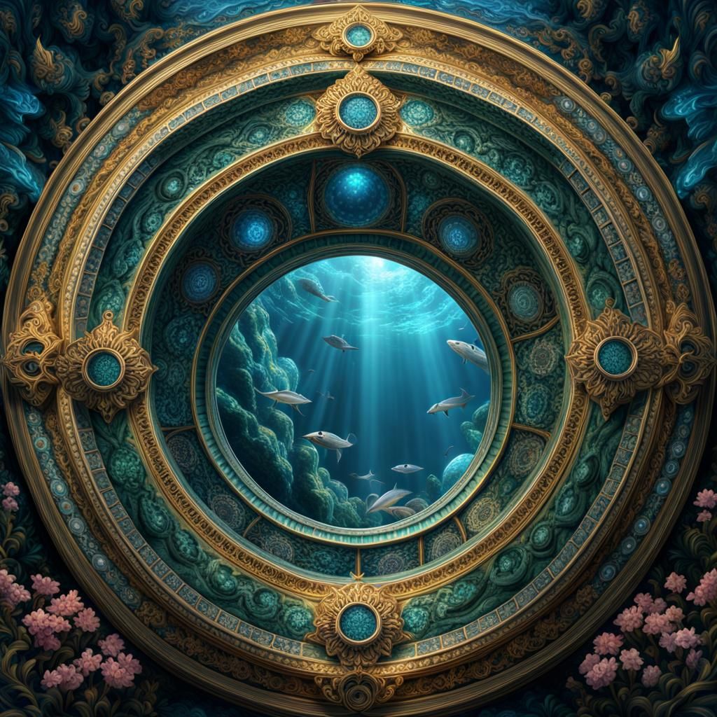 Underwater Mosaic Mandala Portal #2