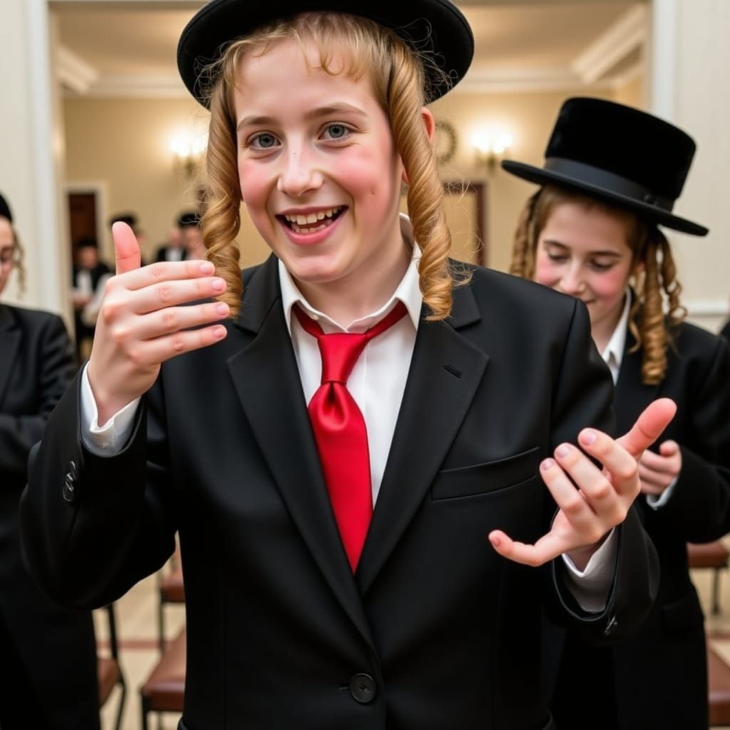 Hasidic Trump Purim Costume Photo