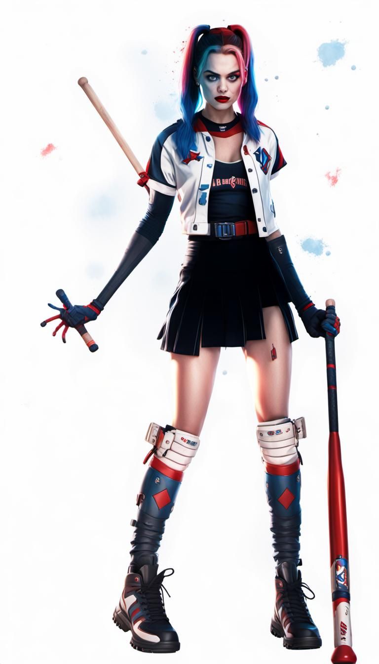 Harley Quinn Concept Art in Comic Style