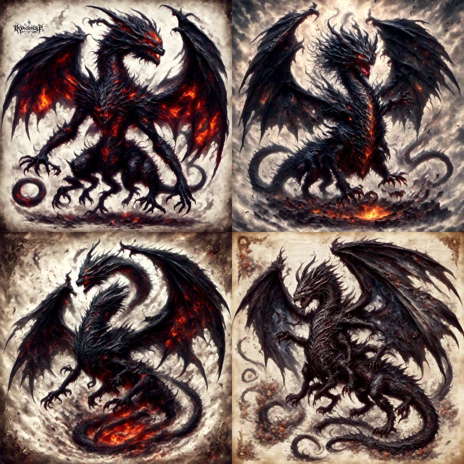 Dark Fantasy Dragon: A Gustave Doré Horror